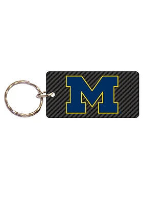 Michigan Wolverines Carbon Keychain - Blue
