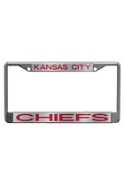 Kansas City Chiefs Team Name Chrome License Plate Frame - Silver