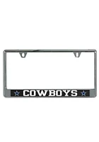 Dallas Cowboys Carbon Fiber License Plate Frame - Silver