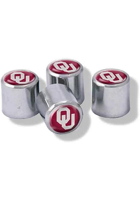 Oklahoma Sooners 4 Pack Auto Accessory Valve Stem Cap