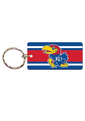 Kansas Jayhawks Stripe Keychain - Blue