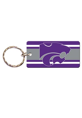 K-State Wildcats Stripe Keychain - Purple