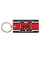 Miami RedHawks Stripe Keychain