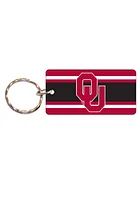 Oklahoma Sooners Stripe Keychain - Crimson