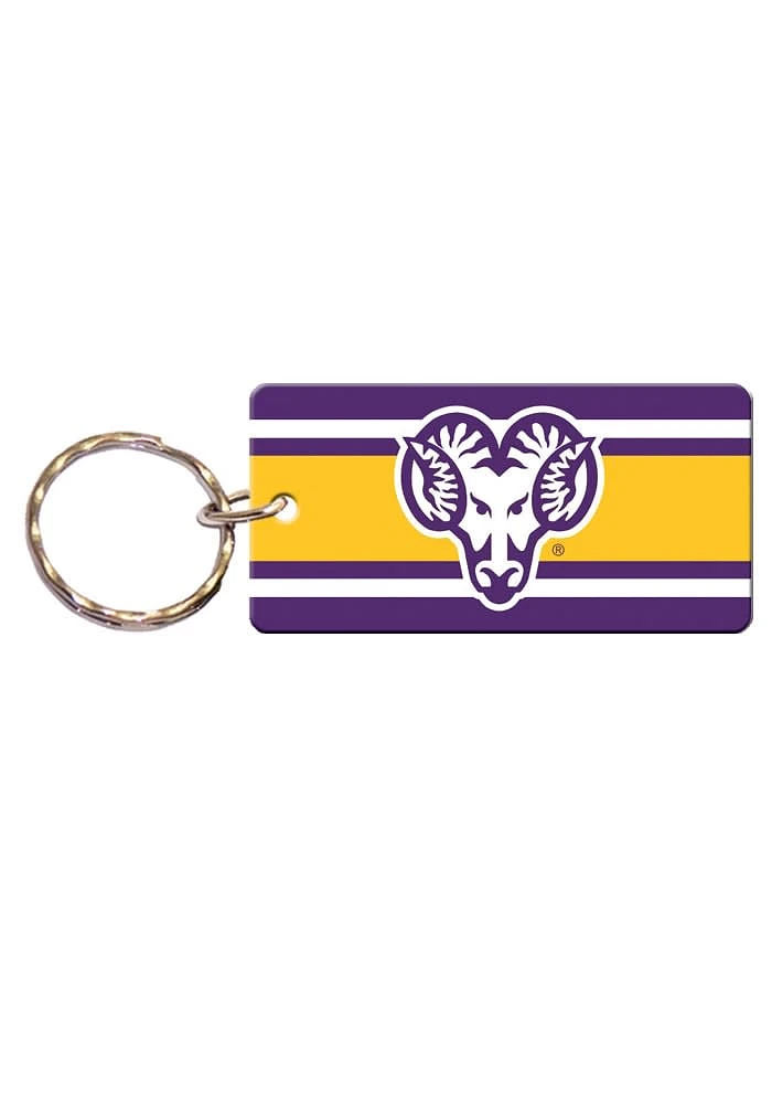 West Chester Golden Rams Stripe Keychain - Purple