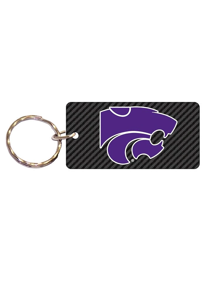 K-State Wildcats Carbon Keychain - Purple