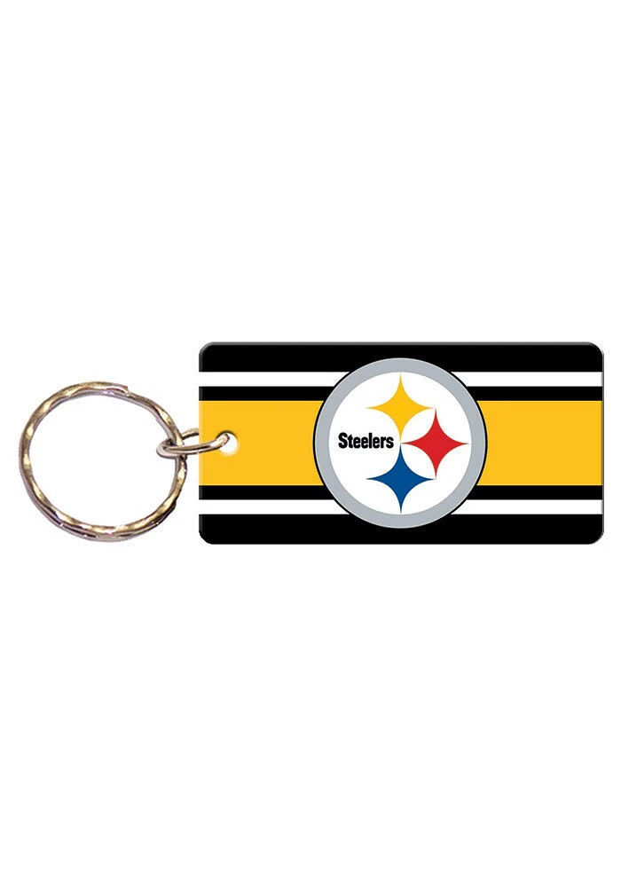 Pittsburgh Steelers Stripe Keychain - Yellow
