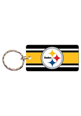 Pittsburgh Steelers Stripe Keychain - Yellow