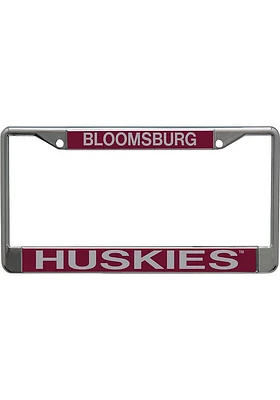 Bloomsburg University Huskies Chrome License Plate Frame - Maroon