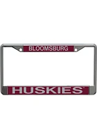 Bloomsburg University Huskies Chrome License Plate Frame - Maroon