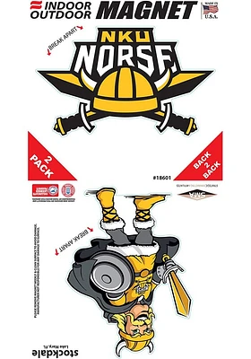 Northern Kentucky Norse 2 Pack Car Magnet - Black