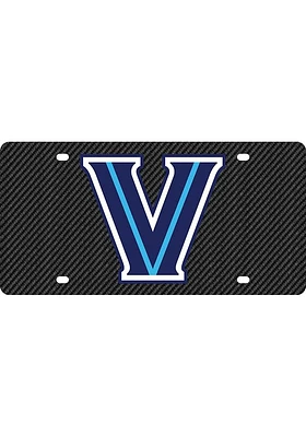 Villanova Wildcats Black Carbon Fiber Car Accessory License Plate
