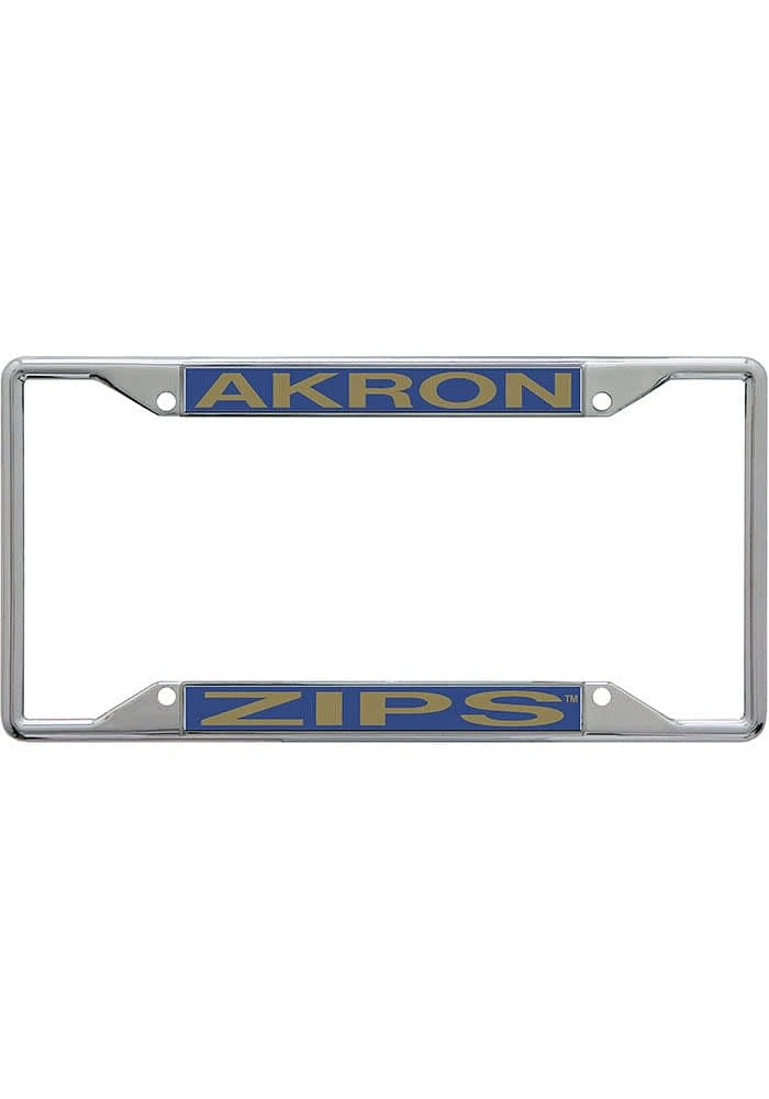 Akron Zips Team Name Inlaid License Plate Frame - Blue