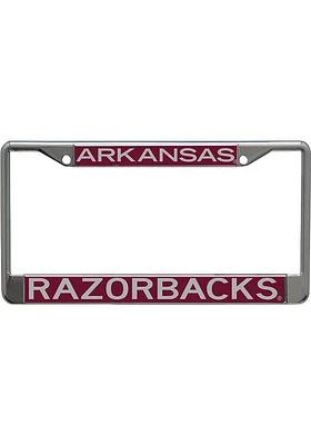 Arkansas Razorbacks Team Name Inlaid License Plate Frame - Cardinal