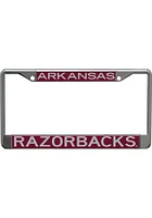 Arkansas Razorbacks Team Name Inlaid License Plate Frame - Cardinal