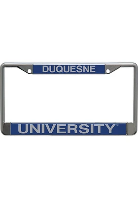 Duquesne Dukes Team Name Inlaid License Plate Frame - Blue