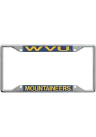 West Virginia Mountaineers Team Name Inlaid License Plate Frame - Blue