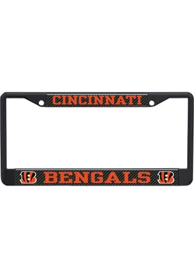 Cincinnati Bengals Carbon Logo License Frame