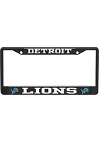 Detroit Lions Carbon Logo License Plate Frame - Black