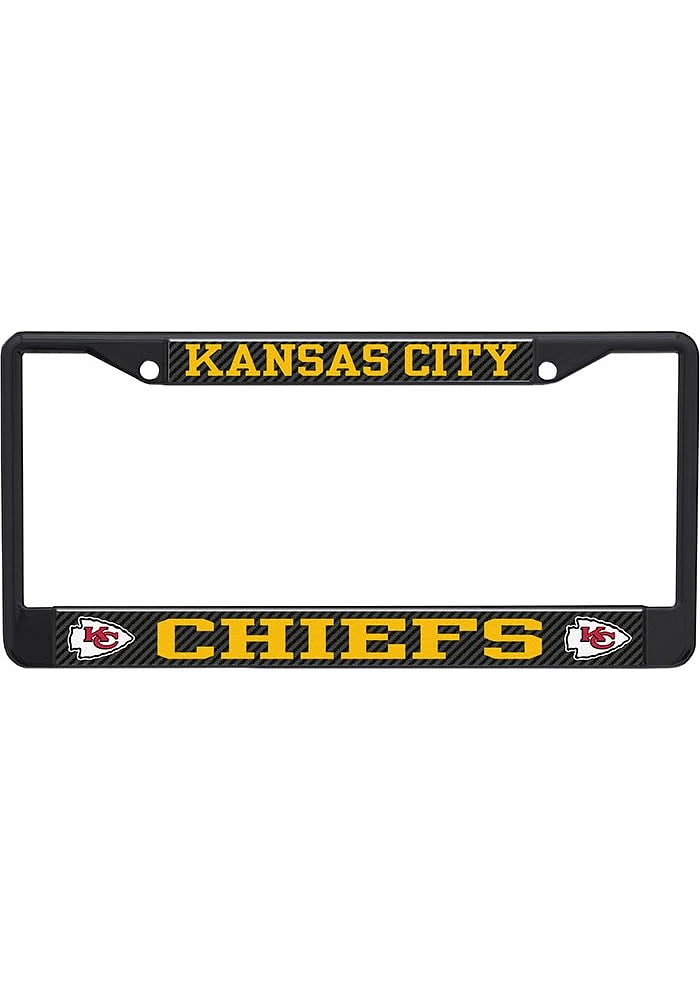 Kansas City Chiefs Carbon Logo License Plate Frame - Black