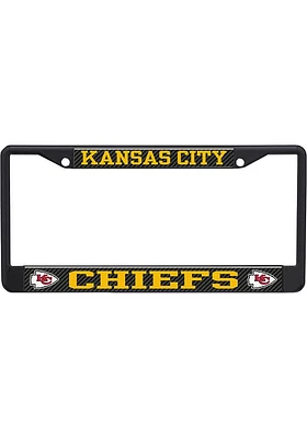 Kansas City Chiefs Carbon Logo License Plate Frame - Black
