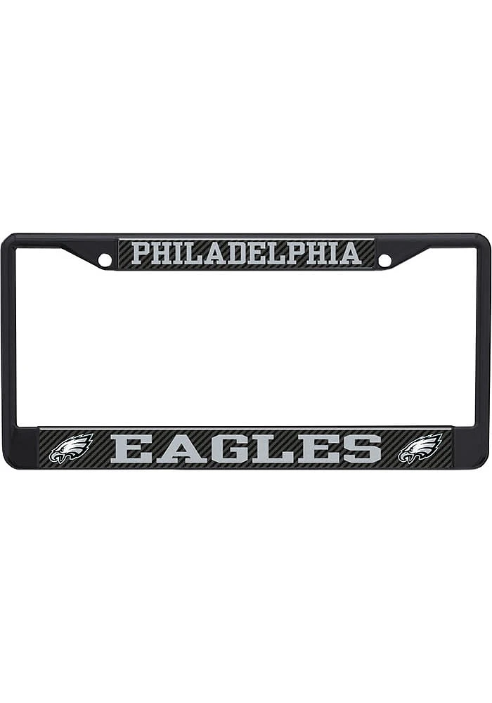 Philadelphia Eagles Carbon Logo License Plate Frame - Black