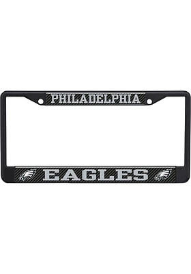 Philadelphia Eagles Carbon Logo License Plate Frame - Black