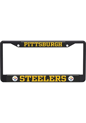 Pittsburgh Steelers Carbon Logo License Plate Frame - Black