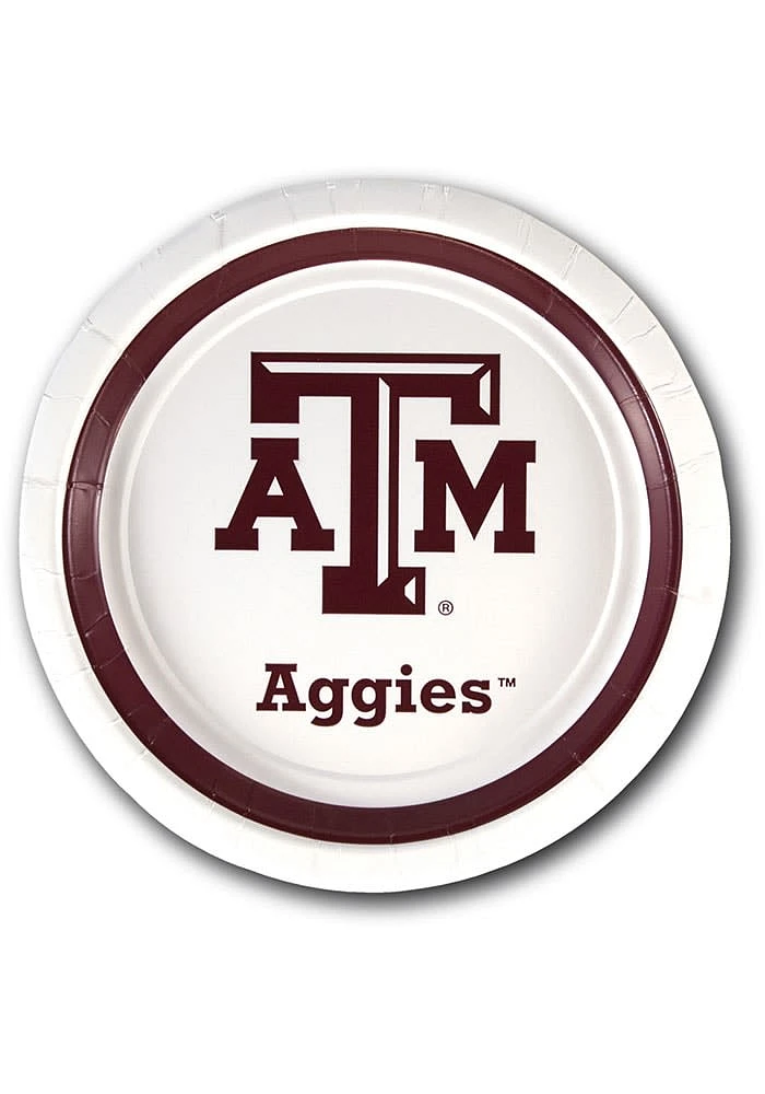 Texas A&M Aggies inch pack Paper Plates