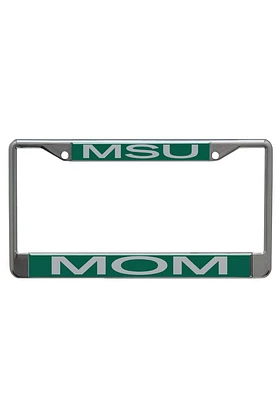Michigan State Spartans Mom Chrome License Plate Frame - Green