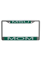 Michigan State Spartans Mom Chrome License Plate Frame - Green