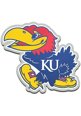 Kansas Jayhawks Laser Cut Metallic Team Color Car Emblem - Blue