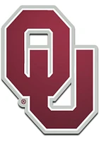 Oklahoma Sooners Laser Cut Metallic Team Color Car Emblem - Maroon