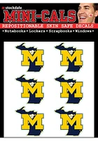 Michigan Wolverines 6pk State Shape Tattoo