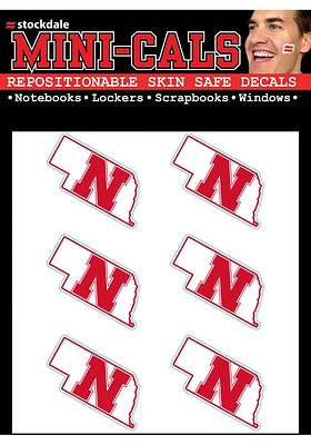 Nebraska Cornhuskers 6pk State Shape Tattoo