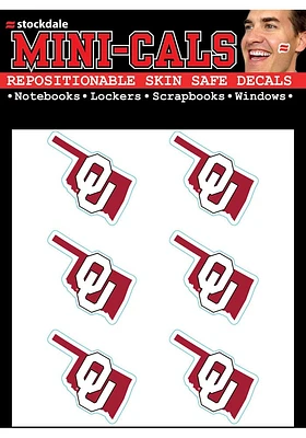 Oklahoma Sooners 6pk State Shape Tattoo