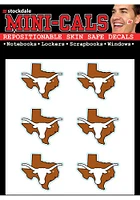 Texas Longhorns 6pk State Shape Tattoo