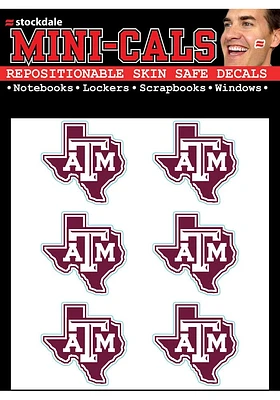 Texas A&M Aggies 6pk State Shape Tattoo
