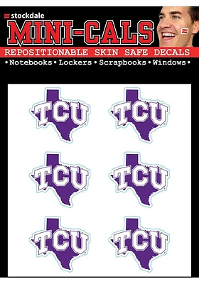 TCU Horned Frogs 6pk State Shape Tattoo