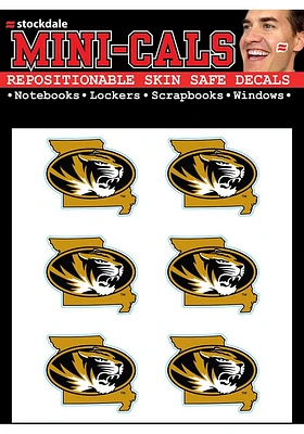 Missouri Tigers 6pk State Shape Tattoo