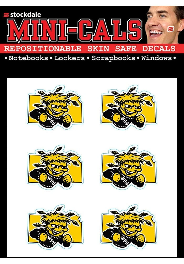 Wichita State Shockers 6pk State Shape Tattoo