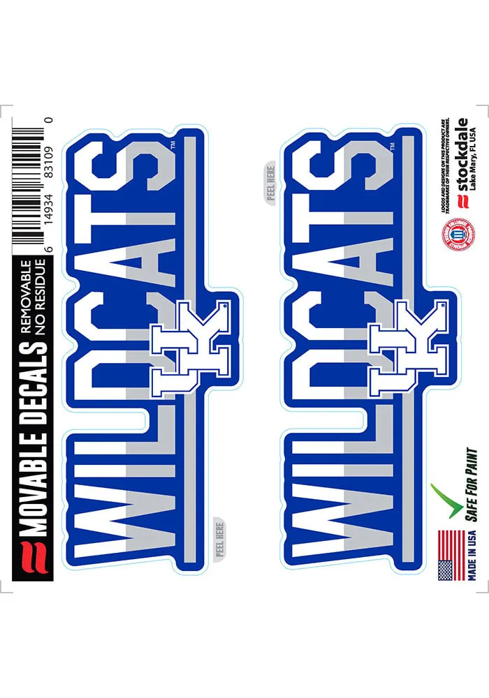 Kentucky Wildcats 2 Pk 6x6 Team Color DuoTone Auto Decal - Blue