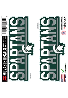 Michigan State Spartans 2 Pk 6x6 Team Color DuoTone Auto Decal - Green