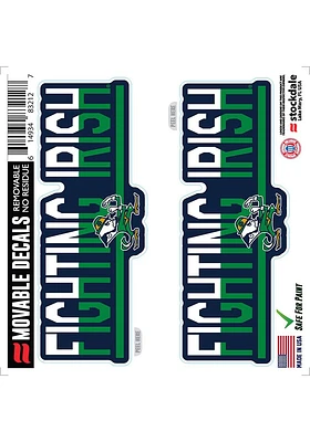 Notre Dame Fighting Irish 2 Pk 6x6 Team Color DuoTone Auto Decal - Navy Blue