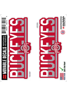 Ohio State Buckeyes 2 Pk 6x6 Team Color DuoTone Auto Decal - Red