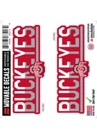 Ohio State Buckeyes 2 Pk 6x6 Team Color DuoTone Auto Decal - Red