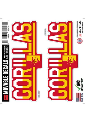 Pitt State Gorillas 2 Pk 6x6 Team Color DuoTone Auto Decal - Red