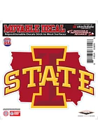 Iowa State Cyclones State Shape Team Color Auto Decal - Red