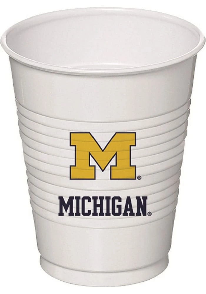 Michigan Wolverines 16oz 8ct Disposable Cups