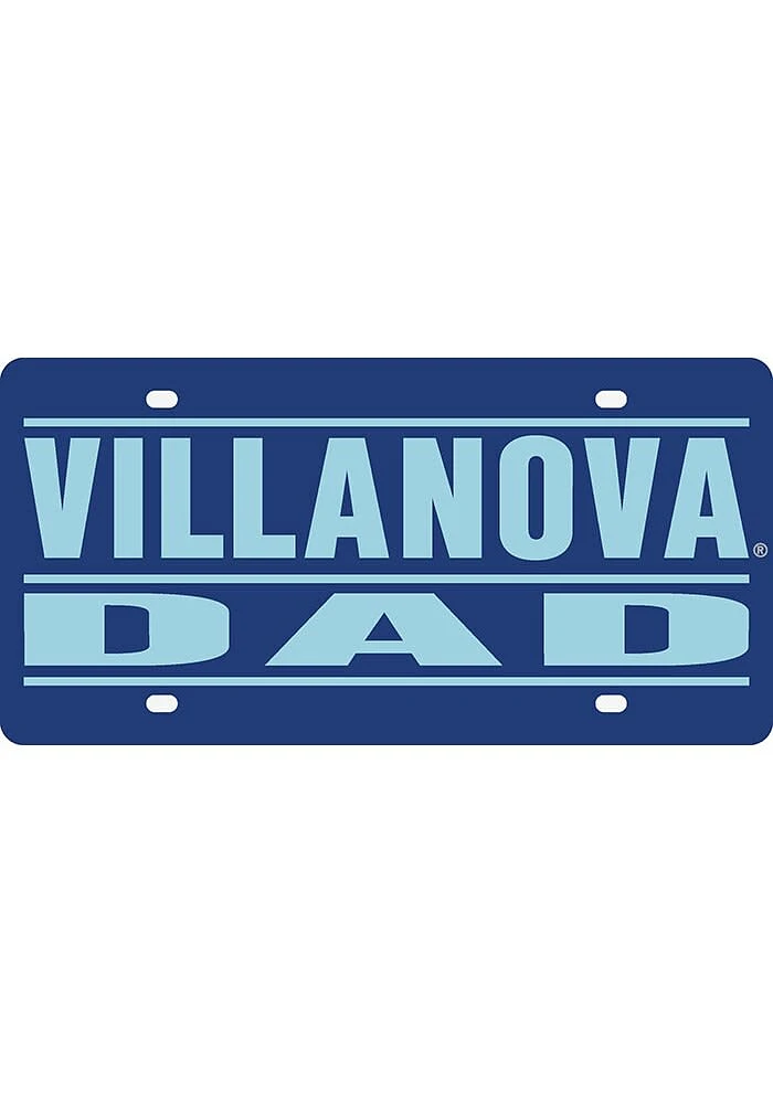 Villanova Wildcats Navy Blue Dad Car Accessory License Plate
